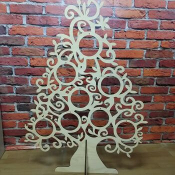 Intra απο ξύλο plywood 3mm-4mm πάχος - Ξύλινο διακοσμητικό χριστουγεννιάτικο δέντρο Δίασταση 30x30 cm Intraeaxys-ro6y0rm7 - Image 1