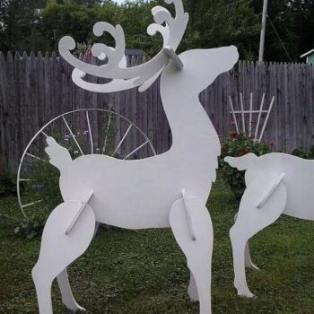 Intra απο ξύλο plywood 3mm-4mm πάχος - Διακόσμηση γκαζόν χριστουγεννιάτικη αυλή από ξύλο τάρανδος Δίασταση 30x30 cm Intraeaxys-eo0q69g1 - Image 1