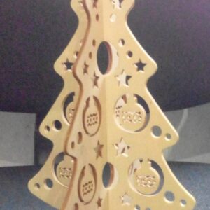 Intra απο ξύλο plywood 3mm-4mm πάχος - Χριστουγεννιάτικο δέντρο από ξύλο ψαροκόκκαλο Δίασταση 30x30 cm Intraeaxys-51rrpm31