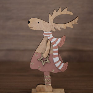 Intra απο ξύλο plywood 3mm-4mm πάχος - Χριστουγεννιάτικη διακόσμηση ελαφιού Δίασταση 30x30 cm Intraeaxys-6o3yzd37