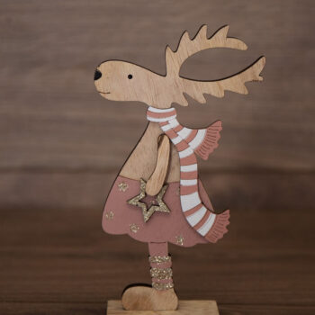 Intra απο ξύλο plywood 3mm-4mm πάχος - Χριστουγεννιάτικη διακόσμηση ελαφιού Δίασταση 30x30 cm Intraeaxys-6o3yzd37 - Image 1