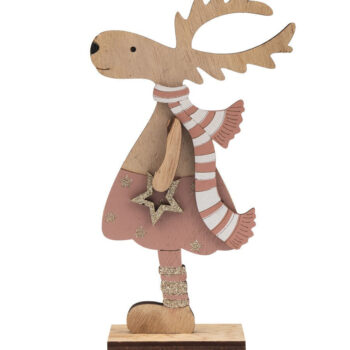 Intra απο ξύλο plywood 3mm-4mm πάχος - Χριστουγεννιάτικη διακόσμηση ελαφιού Δίασταση 30x30 cm Intraeaxys-6o3yzd37 - Image 3