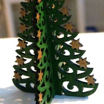 Intra απο ξύλο plywood 3mm-4mm πάχος - Χριστουγεννιάτικο δέντρο Πρωτοχρονιά Δίασταση 30x30 cm Intraeaxys-p7yme257 - Image 1