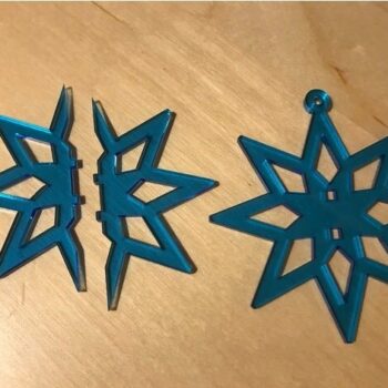 Intra απο ξύλο plywood 3mm-4mm πάχος - Στολίδι νιφάδα χιονιού δύο μερών Δίασταση 10x10 cm Intraeaxys-e1gkqwvo - Image 3