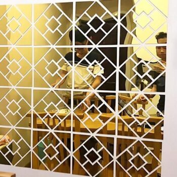 Intra απο ξύλο plywood 3mm-4mm πάχος - Διακόσμηση τοίχου με ακρυλικό καθρέφτη Δίασταση 20x20 cm Intraeaxys-joekrp8o - Image 1