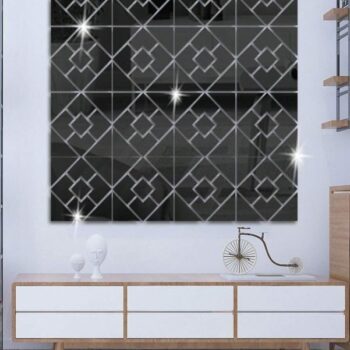 Intra απο ξύλο plywood 3mm-4mm πάχος - Διακόσμηση τοίχου με ακρυλικό καθρέφτη Δίασταση 20x20 cm Intraeaxys-joekrp8o - Image 3