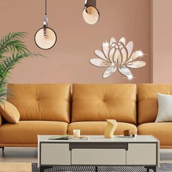 Intra απο ξύλο plywood 3mm-4mm πάχος - Αυτοκόλλητο τοίχου Lotus Acrylic Mirror Δίασταση 20x20 cm Intraeaxys-voq3dkj7 - Image 3