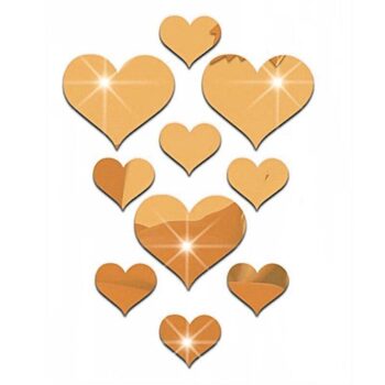 Intra απο ξύλο plywood 3mm-4mm πάχος - Ακρυλικά αυτοκόλλητα τοίχου καθρέφτη σε σχήμα καρδιάς Δίασταση 20x20 cm Intraeaxys-ro66d93o - Image 4