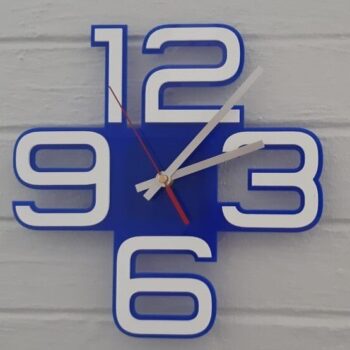 Intra απο ξύλο plywood 3mm-4mm πάχος - Ακρυλικό ρολόι τοίχου Δίασταση 20x20 cm Intraeaxys-67wlrg81 - Image 1