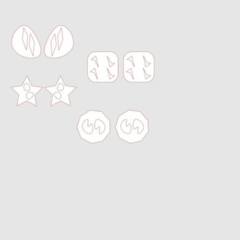 Intra απο ξύλο plywood 3mm-4mm πάχος - Σετ σκουλαρίκι με καρφιά Δίασταση 3x3 cm Intraeaxys-qom6mjk1 - Image 3