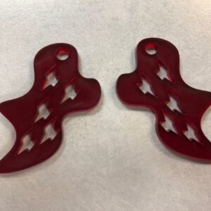 Intra απο ξύλο plywood 3mm-4mm πάχος - Σκουλαρίκια Squiggle Δίασταση 3x3 cm Intraeaxys-qom65kr1