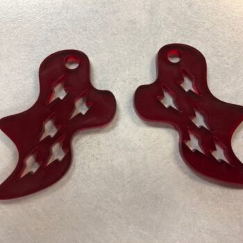 Intra απο ξύλο plywood 3mm-4mm πάχος - Σκουλαρίκια Squiggle Δίασταση 3x3 cm Intraeaxys-qom65kr1 - Image 1