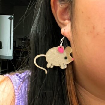 Intra απο ξύλο plywood 3mm-4mm πάχος - Ακρυλικά σκουλαρίκια για ποντίκια Δίασταση 3x3 cm Intraeaxys-d1lvrqxo - Image 1