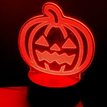 Intra απο ξύλο plywood 3mm-4mm πάχος - Ακρυλικό φωτιστικό Jack O Lantern Δίασταση 20x20 cm Intraeaxys-r1z2jdn1 - Image 1