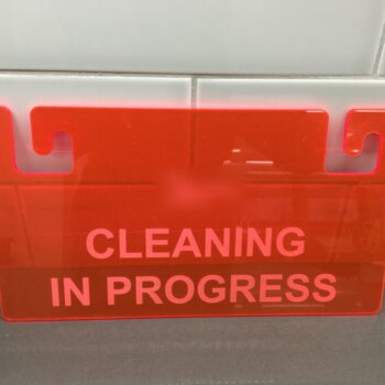 Intra απο ξύλο plywood 3mm-4mm πάχος - Πινακίδα πλυντηρίου πιάτων Cleaning In Progress Acrylic Δίασταση 20x20 cm Intraeaxys-075ynm8o - Image 1