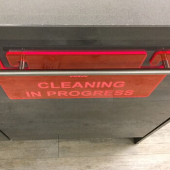 Intra απο ξύλο plywood 3mm-4mm πάχος - Πινακίδα πλυντηρίου πιάτων Cleaning In Progress Acrylic Δίασταση 20x20 cm Intraeaxys-075ynm8o - Image 3