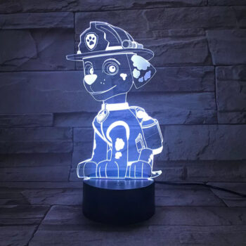 Intra απο ξύλο plywood 3mm-4mm πάχος - Paw Patrol 3D Ακρυλικό LED Φωτιστικό Νυχτερινό Anime Παιχνίδι για παιδιά Δώρο Δίασταση 20x20 cm Intraeaxys-joedpj61 - Image 1