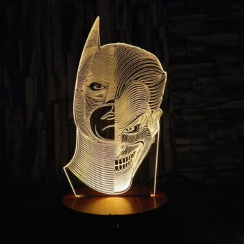 Intra απο ξύλο plywood 3mm-4mm πάχος - Batman Joker Acrylic 3D Illusion Lamp Δίασταση 20x20 cm Intraeaxys-r7vm3xz7 - Image 1