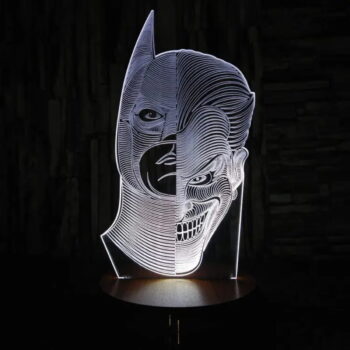 Intra απο ξύλο plywood 3mm-4mm πάχος - Batman Joker Acrylic 3D Illusion Lamp Δίασταση 20x20 cm Intraeaxys-r7vm3xz7 - Image 3