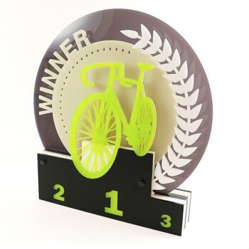 Intra απο ξύλο plywood 3mm-4mm πάχος - Αρχείο PDF Acrylic Cycling Trophy Δίασταση 20x20 cm Intraeaxys-51rrdd01 - Image 1