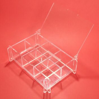 Intra απο ξύλο plywood 3mm-4mm πάχος - Κουτί αποθήκευσης με χωρίσματα Ακρυλικό 3mm Δίασταση 20x20 cm Intraeaxys-eoxly6jo - Image 3