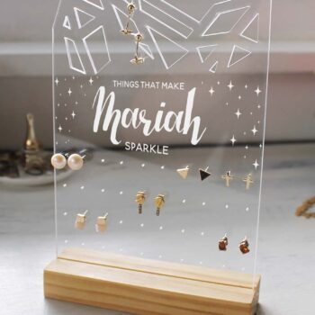 Intra απο ξύλο plywood 3mm-4mm πάχος - Sparkle Personalized Jewelry Stand Δίασταση 20x20 cm Intraeaxys-51rrdzr1 - Image 1