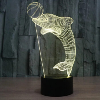 Intra απο ξύλο plywood 3mm-4mm πάχος - Αρχείο PDF Dolphin 3D Nightlight LED Deco Lamp Δίασταση 20x20 cm Intraeaxys-91jdymg1 - Image 1