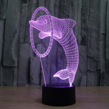 Intra απο ξύλο plywood 3mm-4mm πάχος - Αρχείο PDF Dolphin 3D Illusion Lamp LED Night Light Δίασταση 20x20 cm Intraeaxys-eoxljg4o - Image 1