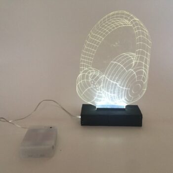 Intra απο ξύλο plywood 3mm-4mm πάχος - Χριστουγεννιάτικο δώρο για τα χριστουγεννιάτικα φανάρια ακουστικών φωτός νύχτας οπτικής ψευδαίσθησης Δίασταση 20x20 cm Intraeaxys-p7ymj5p7 - Image 1