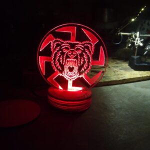 Intra απο ξύλο plywood 3mm-4mm πάχος - Ακρυλικό φωτιστικό νύχτας 3mm Δίασταση 20x20 cm Intraeaxys-r7vmjyz7