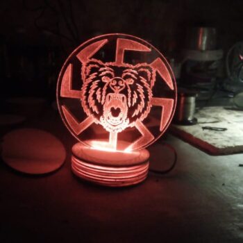 Intra απο ξύλο plywood 3mm-4mm πάχος - Ακρυλικό φωτιστικό νύχτας 3mm Δίασταση 20x20 cm Intraeaxys-r7vmjyz7 - Image 3