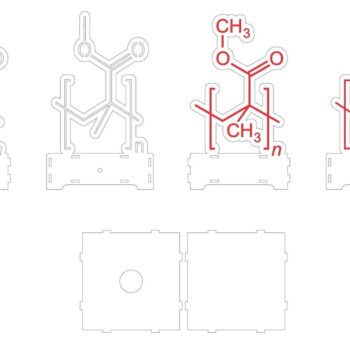 Intra απο ξύλο plywood 3mm-4mm πάχος - Φωτιστικό Χημείας Ακρυλικό Φωτιστικό Νύχτας Δίασταση 20x20 cm Intraeaxys-eo20p437 - Image 1