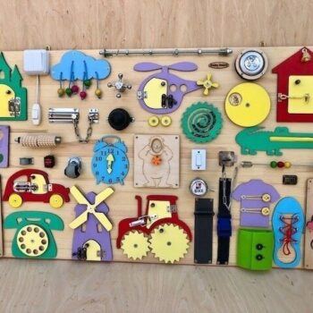 Intra απο ξύλο plywood 3mm-4mm πάχος - Πίνακας Δραστηριοτήτων απασχολημένου πίνακα για παιδιά για νήπια Δίασταση 30x30 cm Intraeaxys-91jdny41 - Image 1