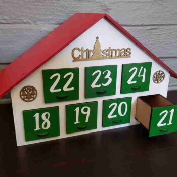Intra απο ξύλο plywood 3mm-4mm πάχος - Advent Calendar House 3mm Δίασταση 40x50 cm Intraeaxys-joed33d1 - Image 1