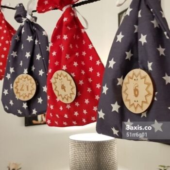 Intra απο ξύλο plywood 3mm-4mm πάχος - Αρχείο PDF Wooden Advent Calendar Numbers Δίασταση 30x30 cm Intraeaxys-51rr6g01 - Image 1