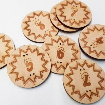 Intra απο ξύλο plywood 3mm-4mm πάχος - Σημάδια αριθμού ημέρας ημερολογίου έλευσης Δίασταση 30x30 cm Intraeaxys-eo206247 - Image 3