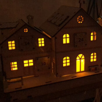 Intra απο ξύλο plywood 3mm-4mm πάχος - Advent Calendar House Δίασταση 40x50 cm Intraeaxys-p7ymnj57 - Image 3