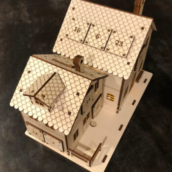 Intra απο ξύλο plywood 3mm-4mm πάχος - Advent Calendar House Δίασταση 40x50 cm Intraeaxys-p7ymnj57 - Image 5