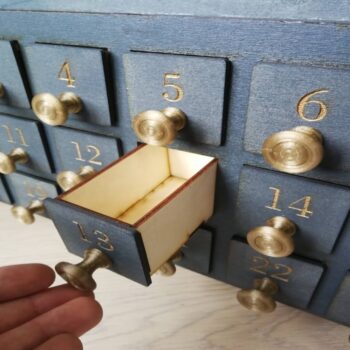 Intra απο ξύλο plywood 3mm-4mm πάχος - Αρχείο PDF προτύπου Advent Calendar Δίασταση 30x30 cm Intraeaxys-lopq4kx7 - Image 3