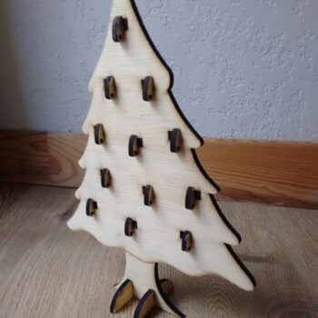 Intra απο ξύλο plywood 3mm-4mm πάχος - Ξύλινο Χριστουγεννιάτικο Δέντρο Advent Calendar 5mm Δίασταση 30x30 cm Intraeaxys-6o3yerk7 - Image 1