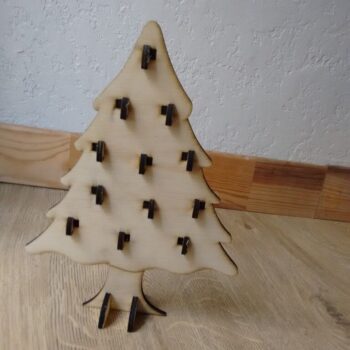 Intra απο ξύλο plywood 3mm-4mm πάχος - Ξύλινο Χριστουγεννιάτικο Δέντρο Advent Calendar 5mm Δίασταση 30x30 cm Intraeaxys-6o3yerk7 - Image 3