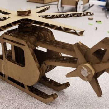 Intra απο ξύλο plywood 3mm-4mm πάχος - Glowforge Cardboard Copter Δίασταση 30x30 cm Intraeaxys-d1lmvjzo - Image 1