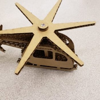 Intra απο ξύλο plywood 3mm-4mm πάχος - Glowforge Cardboard Copter Δίασταση 30x30 cm Intraeaxys-d1lmvjzo - Image 4