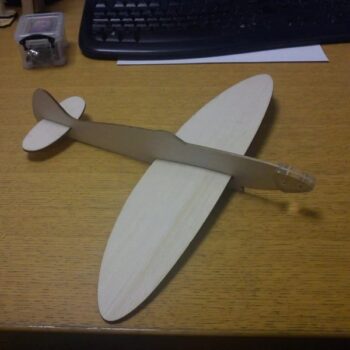 Intra απο ξύλο plywood 3mm-4mm πάχος - 350mm Wingspan Balsa Spitfire Glider Δίασταση 30x30 cm Intraeaxys-6o384yk1 - Image 1
