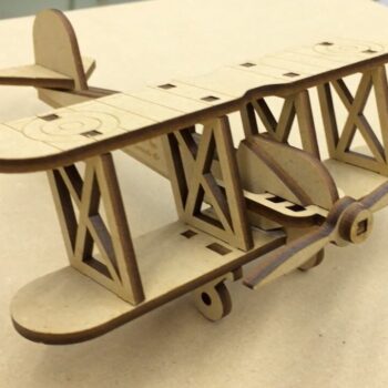 Intra απο ξύλο plywood 3mm-4mm πάχος - Παιχνίδι αεροπλάνο Δίασταση 30x30 cm Intraeaxys-078yg0no - Image 1