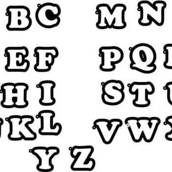 Intra απο ξύλο plywood 3mm-4mm πάχος - Μπρελόκ αλφαβήτου μονογράμματος Α-Ζ Δίασταση 5x5 cm Intraeaxys-67wze6m7 - Image 5