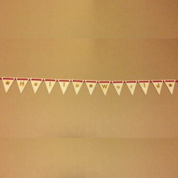 Intra απο ξύλο plywood 3mm-4mm πάχος - Alphabet Bunting Δίασταση 30x30 cm Intraeaxys-qommle5o - Image 1