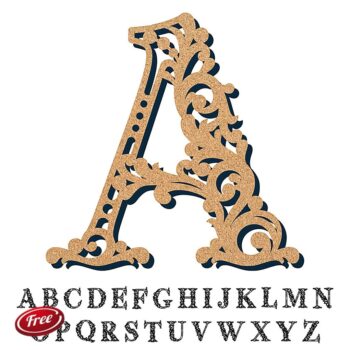 Intra απο ξύλο plywood 3mm-4mm πάχος - Μονόγραμμα Γράμματα αλφαβήτου Δίασταση 30x30 cm Intraeaxys-eo20er67 - Image 1