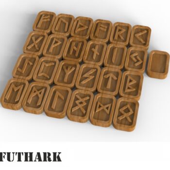 Intra απο ξύλο plywood 3mm-4mm πάχος - Σετ Ξύλινων Ρούνων Elder Futhark Δίασταση 30x30 cm Intraeaxys-lopqjr67 - Image 1