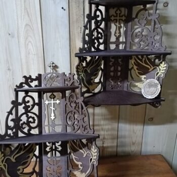 Intra απο ξύλο plywood 3mm-4mm πάχος - Ράφι εικονιδίων σπιτιού Δίασταση 30x30 cm Intraeaxys-p7ymn9r7 - Image 1